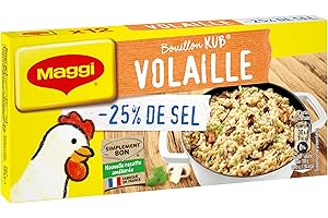 Maggi Assaisonnement Volaille Avec Sel Réduit pour Bouillon KUB 120 g