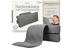 BLEZLIVING DUTCH AUTHENTIC COHOSO® Nackenkissen mit Gegengewicht - Ergonomisches Nackenstützkissen, Nackenrolle Kissen Halbrund für Sessel, Höhenverstellbares Neck Pillow, Kopfstütze Sofa Couch, Nackenpolster für Gartenstühle