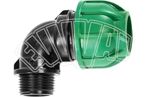 IRRITEC 20 mm x 3/4" mâle - Coude 90 degrés courbe compression tube PN irrigation