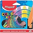 Maped Color'Peps Large Pavement Chalks for Children Easy to Clean Case of 6 Assorted Bright Colours, x6 Sidewalk Chalks, 936010