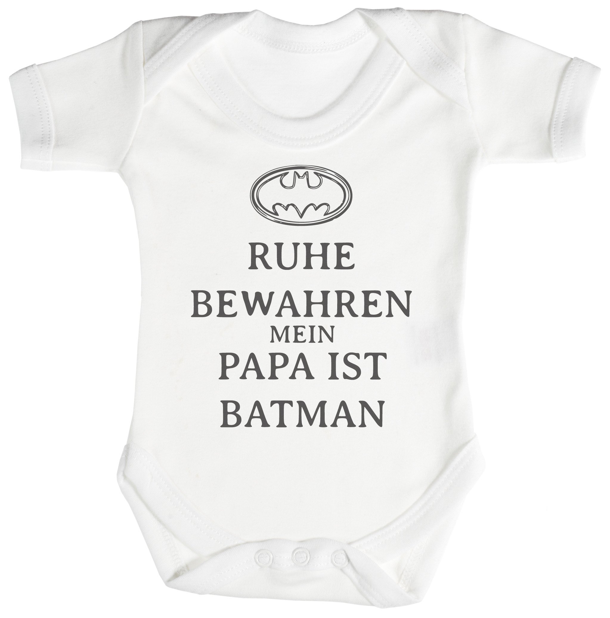 TRS-Ruhe-Bewahren-Batman-Baby-BodysStrampler-100-Baumwolle