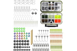 SUNOYA Accesorios De Pesca, 221 Piezas Pesca Accesorios, Señuelos de Pesca, Kit Pesca, Kit De Accesorios De Pesca, Señuelos Pesca, Anzuelos De Pesca, Anzuelos, Conjunto De Pesca con Caja De Aparejos