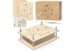 YZNlife Stor blompress för vuxna barn – 16 x 21 cm 10 lager gör-det-själv trä blompress-kit bra present till gör-det-själv-konst- och hantverksälskare