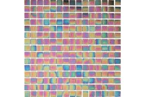 GRAND TAPS Purple Iridescent Vitreous Glass Mosaic Tile Sheet (MT0141)