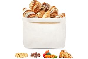 MINISOISO Sacchetto Portapane,Sacchetti per Pane in Lino,Sacchetto Portapane Riutilizzabili,Sacchett di Stoffa per il Panes,Sacchett di Pane per Conservare Panes,Cereali,Verdura,Frutta(16x38x42cm)