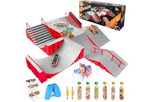 CS COSDDI Mini Rampe de Skateboard à Doigts, Rampe de Skate Park à Doigts, Rampe de Skateboard à Doigts pour Enfants, Cadeau d'anniversaire