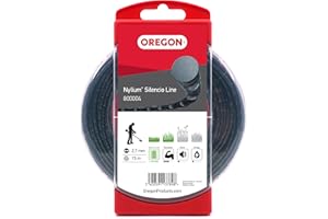 Oregon Nylium Silencio Filo da Taglio Rotondo per Decespugliatore, Tosaerba e Tagliabordi in Nylon Robusto e Flessibile, Adatto alla maggior parte delle marche, 2,7 mm x 15 m