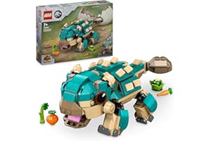 LEGO Jurassic World Baby Bumpy: Ankylosaurus Dinosaur Toy for Camp Cretaceous Fans and 7 Plus Year Old Kids, Creative Adventure Set for Independent Play, Gift for Boys and Girls 76962