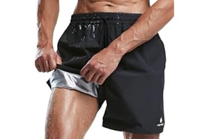 HOTSUIT Mens Sauna Shorts Sweat Sauna Pants Gym Exercise Sweat Sauna Suit Workout Shorts for Weight loss sweat short for Boxing