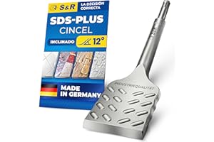 S&R Cincel Taladro SDS plus 250 x 50 mm Plano Baldosas y Azulejos. FABRICADO EN ALEMANIA. Geometría optimizada. Grado industrial