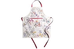 Maison d' Hermine Grembiule da cucina, 100% cotone, 1 pezzo con collo regolabile, tasca centrale per donna/uomo, chef, cucina