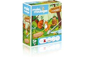 mako moulages - kit créatif 3 moules - 3 Animaux de la fôret