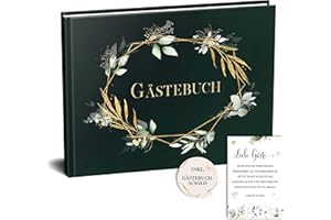 STEFANIE REINDL PHOTOGRAPHY Gästebuch Hochzeit, A4 quer mit 80 blanko Seiten, Hochzeitsgästebuch Vintage, Hochzeitsbuch, Hochzeit Gästebuch, Hochzeitsbuch Gästebuch, Gästebuch Geburtstag, Taufe, Polterabend, Eukalytpus grün