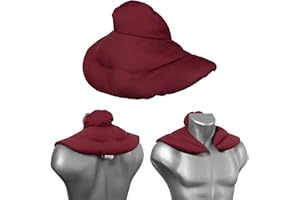 GIRAFFENLAND Saco cervical térmico con cuello. burdeos. Almohada térmica con semillas de colza. Cojín de nuca. Cojín de calor y frio con semillas