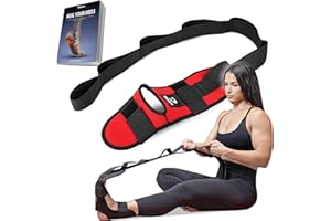 ‎DMOOSE FITNESS DMoose Fitness Foot & Calf Stretcher - Hamstring Stretcher für Plantarfasziitis, Achillessehnenentzündung, Fersensporn - Yoga Stretching Strap für Rückenschmerzen - Flex Strap für Physiotherapie