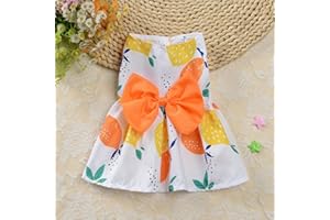 ROADOOR Vestito per cani da compagnia per la primavera estiva, morbido e traspirante stampa abito per animali domestici, carino Bowknot abiti per cani di piccola taglia gatti