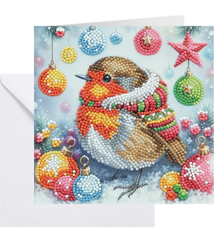 Crystal Art Tatty Teddy Karten-Set – DIY Diamantmalerei Mit Teddy-Motiv, 18x18 Cm