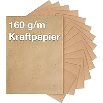 DAKFOOK Lot De 100 Feuilles De Papier Kraft Cartonné A4, 300 G/m², Marron, Papier Cartonné épais A4 Pour Loisirs Créatifs, Projets Artistiques, Scrapbooking, Impression, Fabrication De Cartes