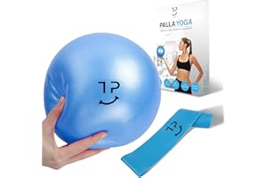 Tre Puri® Palla Pilates – 25 CM Palla Fitness con Yoga Accessori Marchio ITALIANO – Fitball Utile per fare ginnastica e Gravidanza - OMAGGIO fascia elastica ed E-book (CONSIGLI PER TE)
