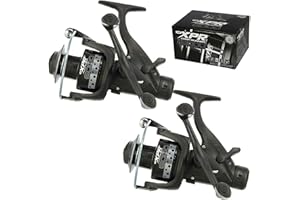 NGT XPR 6000 10BB - Carrete de cebo grueso para pesca de carpa, mango doble, 2 unidades