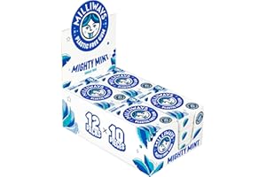 Milliways Mighty Mint Chewing Gum, Plastic Free, Sugar Free, Aspartame Free, Natural | 12 Packs of 10 Pieces (120 Pieces Total) | Xylitol, Plant-Based, Biodegradable