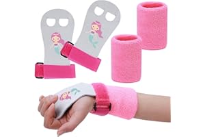 Abeillo Set di 2 impugnature da Ginnastica per Ragazze e Ragazzi, impugnature per Le Mani, Protezione per i palmi e Supporto per Il Polso, Accessori Sportivi per Allenamento ed Esercizio dei Bambini
