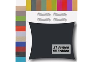 UFAMILUK Toile d'ombrage 1.5x3.5m Imperméable en 185g/㎡ Polyester Anti 95% UV Voile d'ombrage Serre pour terrasse Patio Jardin extérieur Camping Anthracite Rectangulaire