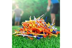 LZFAN Golf Tees Plastic 3 1/4 Inch, Long Golf Tees Unbreakable Pack of 50/100/150, Colored Golf Tees Reduce Friction & Side Spin