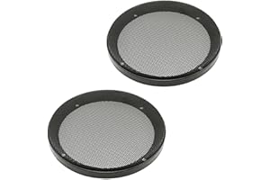 tomzz Audio 2800-002 Griglia dell'altoparlante per altoparlante 165mm DIN anello di plastica nero in 2 pezzi con set di griglie in metallo