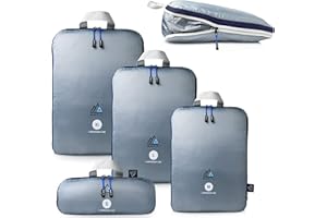 MNT10 Kostki kompresyjne I Praktyczna torba podróżna z pętlą jako organizer do walizki I Lekkie torby kompresyjne dla plecaka I Torby na ubrania jako idealny organizer bagażu podczas podróży.