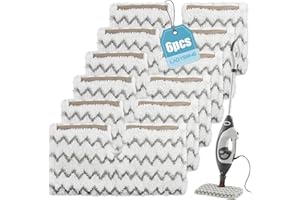 LADYSONS 6 Pack S6003UK Pads Replacement Shark Steam Mop S6001UK S6003UK S6005UK, Steam Mop Replacement Pads Washable Compatible with Shark Klik n' Flip Corded Steam Pocket Mop Reusable for Hard Floor Cleaning