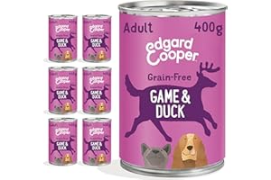 EDGARD COOPER Edgard & Cooper Cibo umido per cani, Adulti, (Selvaggina/Anatra, 400g x 6), umido cani, carne fresca e ingredienti naturali, senza cereali, ipoallergenico, senza zuccheri aggiunti
