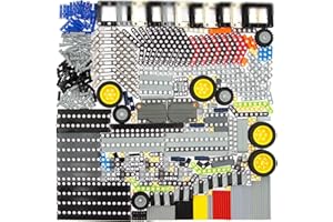 TEESE 415pcs Technic-Parts Compatible with Lego, Technic-Gears-Axles-Pins-Wheels Absorbers-Shocking Differential Tires Tracks for Technic-Project(Random Color)
