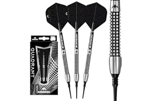 MISSION DARTS Mission Quadrant Dartpfeile, weiche Spitze, schwarzes Titan