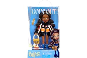 Bratz Goin' Out Poupée - Sasha - 1 Poupée Mannequin à Collectionner avec Une Tenue, Un Sac à Main, Une Paire de Lunettes de Soleil et Une Brosse - Jouet pour Enfants de 6 Ans et Plus