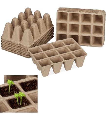 48 Vasi Biodegradabili In Cellulosa - Senza Torba | Per Semi E Piante | Meister