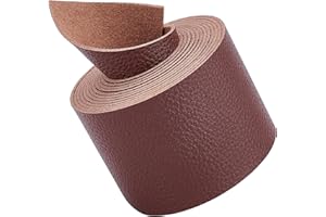 GORGECRAFT Bracelet en Cuir Marron 2,79 cm de Large et {5},{1} cm de Long Motif Litchi Bandes de Ceinture en Cuir Wrap Simple Face Cordon Plat pour Projets D'Artisanat de Bricolage Vêtements Emballage