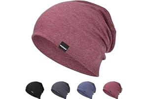 HAMUNI Mütze Herren Damen Leichte Slouch Beanie Mütze Weiche Dünne Mütze Atmungsaktiv Elastisch Longbeanie für Frühling Herbst und Winter