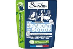 Jacques Briochin Bicarbonate de Soude en Poudre ECOCERT 900g Maxi Format - Nettoyant Multi Surface Naturel, Anti Mauvaises Odeurs - Sachet Refermable ,L'emballage peut varier