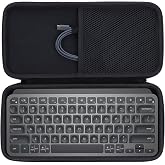 Lebakort Hart Seyahat Koruyucu Kılıf &Ccedil;anta Logitech MX Keys Mini Kablosuz Kompakt Bluetooth Klavye i&ccedil;in (Siyah)
