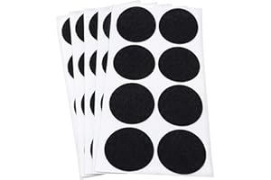 Adsamm® / 40 x almohadillas de fieltro / Ø 50 mm / negro / redondo / Protectores de suelo para patas de mueble / auto-adhesivos / con grosor de 1,5 mm de la máxima calidad