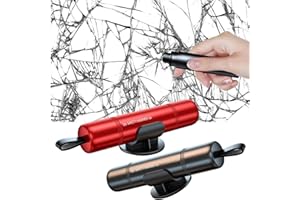 KUKUPOW Notfallhammer Auto mit Gurtschneider, 2 Stück 2 in 1 Gurtschneider Notfallhammer, Protector Sicherheitshammer, Nothammer Auto, Sicherheitshammer mit Gurtschneider, Notfallwerkzeuge Autozubehör