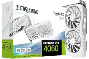 Zotac Gaming GeForce RTX 4060 8GB Twin Edge OC White Edition DLSS 3 8GB GDDR6 128-bit 17 Gbps PCIE 4.0 Compact Gaming Graphics Card, ZT-D40600Q-10M