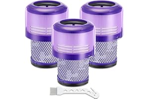 Laukowind V11 Filter for Dyson 3 Pieces Replacement Filters for Dyson V15 Detect, Replacement Filter for Dyson V11 V15 SV14 SV17 SV22 Absolute Extra Pro Torque Drive Animal Vacuum Cleaner, Replace