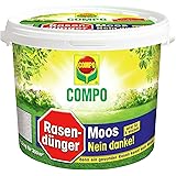 Compo Rasendünger Moos -nein Danke! mit 6 Wochen Wirkung, Feingranulat, 7,5 kg, 300 m²