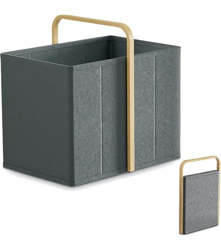 Lot De 2 Paniers à Linge Pliables Navaris – 37L Avec Poignées – Corbeilles Rangement Polyvalentes
