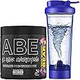 Applied Nutrition Bundle ABE Pre Workout 375g + Electric Shaker | All Black Everything Pre Workout Powder, Energy Drink, Physical Performance, Creatine, Beta Alanine, Caffeine (Sour Gummy Bear)
