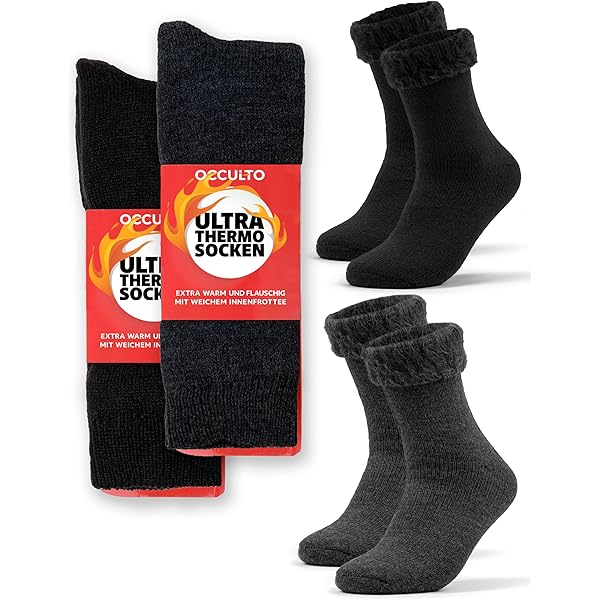 6 Paires De Chaussettes Thermiques Homme & Femme – Hiver En