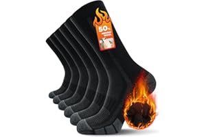 TANSTC Calcetines Térmicos de Lana Merino para Hombre Invierno, Exterior y Trekking, Transpirables, Acolchados y Cálidos