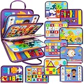 Busy Binder Book for Toddlers 1-3, Montessori Busy Book & Activity Book for 1+ Year Old Baby, Toddler Toys for 1-2 & 2-3 Year